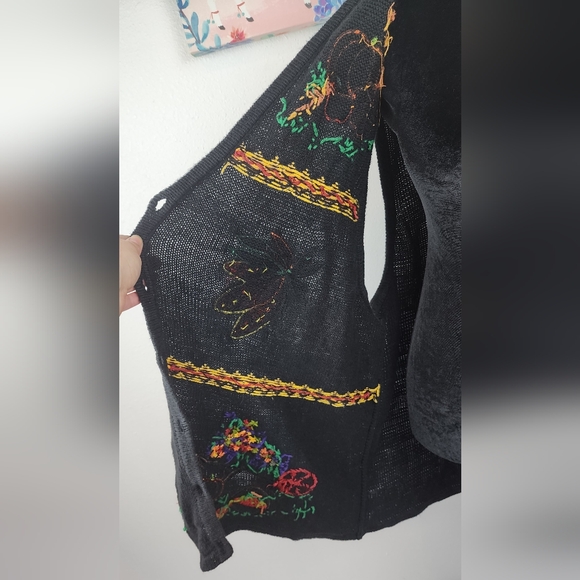 🌽🎃 Bobbie Brooks vintage plus Fall Thanksgiving embroidery beaded sweater vest - Picture 13 of 15